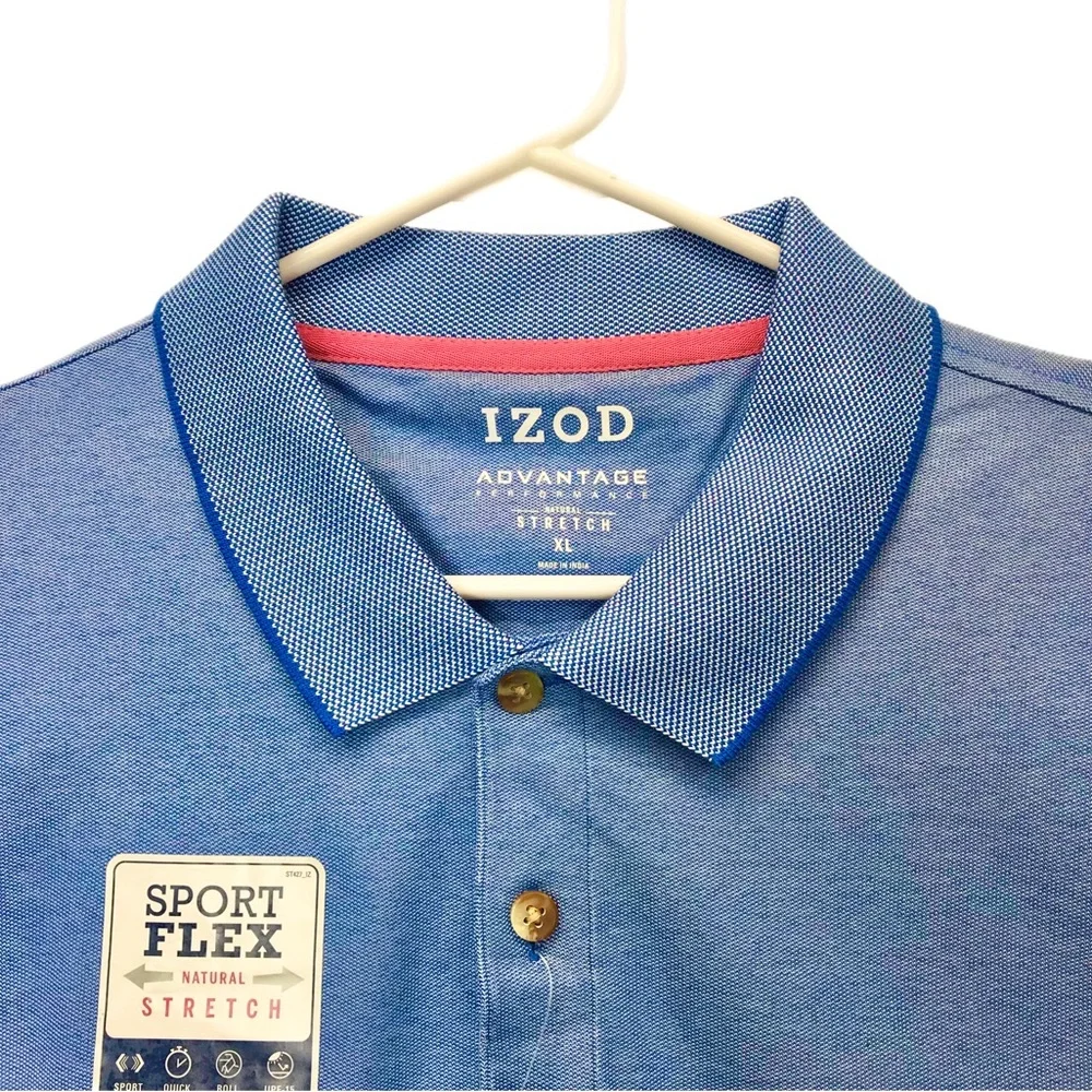 IZOD Advantage Performance Stretch Polo Golf Shirt Mens XL Short Sleeve‎ - New